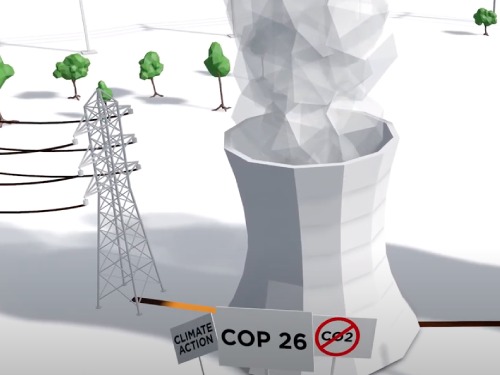 3D Animation depicting Lucy's Electric's sustainable grid 3D Animation of a power station